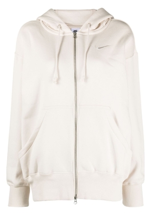 Nike Phoenix logo-embroidered zip-up hoodie - 104 BEIGE