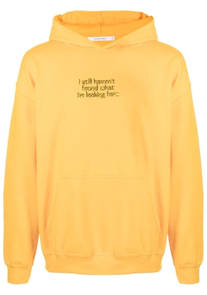 Liberaiders embroidered slogan pullover hoodie - Yellow