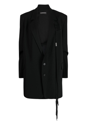 Ann Demeulemeester Rachele draped-strap tailored jacket - Black