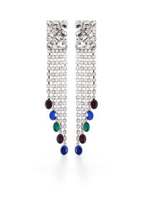 Alessandra Rich glass crystal-embellished chandelier earrings - Silver