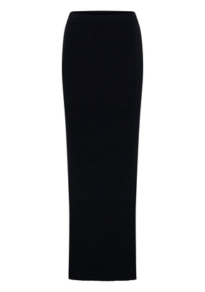 Dion Lee Gradient ribbed-knit maxi skirt - Black
