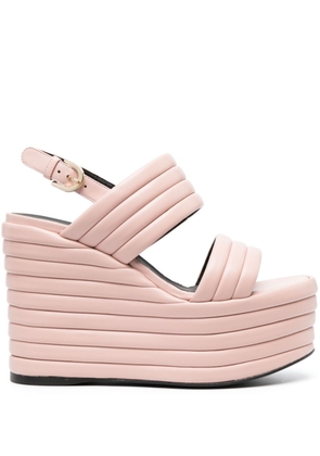 Furla padded wedge-heel sandals - Pink