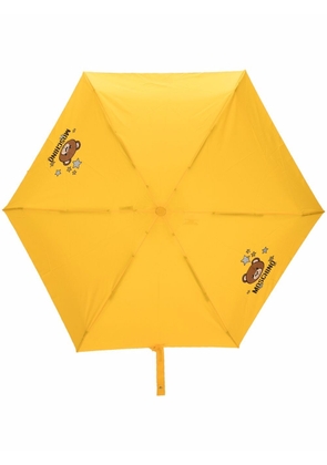 Moschino teddy bear-print umbrella - Yellow