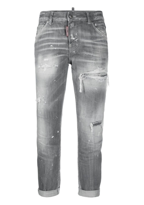 Dsquared2 distressed-effect cropped trousers - Grey
