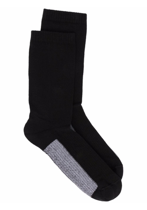 Rick Owens colour-block ribbed knit socks - Black