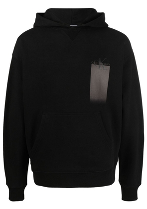Calvin Klein Jeans logo-print long-sleeve hoodie - Black