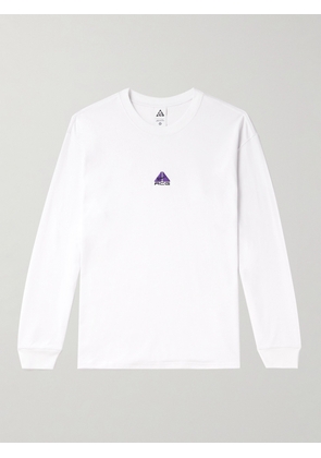 Nike - ACG Logo-Embroidered Jersey T-Shirt - Men - White - XS