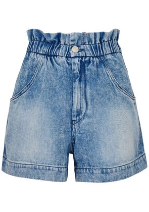 Isabel Marant Etoile Titea Paperbag Twill Shorts, Shorts, Light Blue - 12