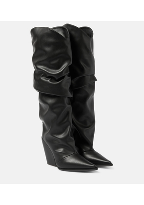 Alexandre Vauthier Faux leather knee-high boots
