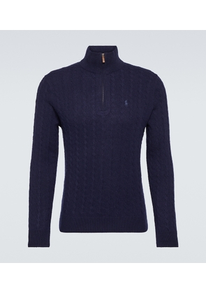 Polo Ralph Lauren Cable-knit cotton and wool half-zip sweater