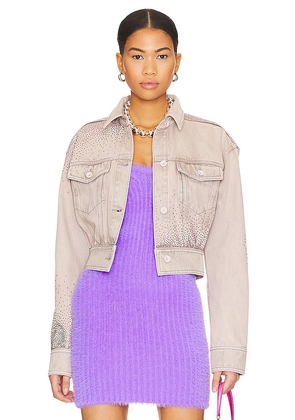 OFF-WHITE Bling Bling Baby Baggy Jacket in Lavender. Size 38, 40.