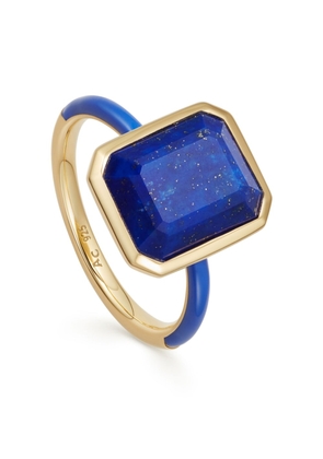 Astley Clarke Ottima lapiz lazuli portrait ring - Gold