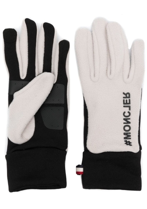 Moncler logo-print gloves - Neutrals