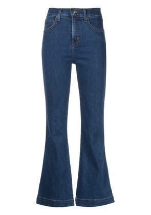 Veronica Beard Carson cropped-flare jeans - Blue
