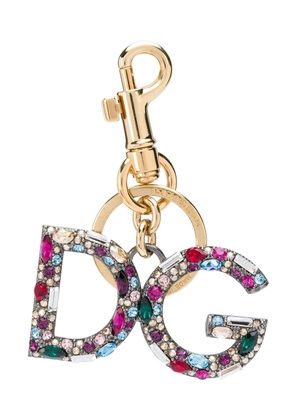 Dolce & Gabbana DG crystal-embellished keyring - Gold