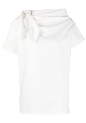 Christian Wijnants Tantral bow-embellished draped tunic - White