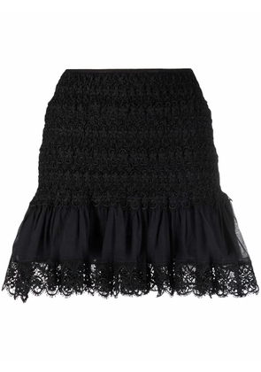 Charo Ruiz Ibiza Fleus tiered mini skirt - Black