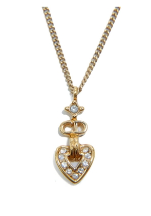 Christian Dior pre-owned heart-pendant necklace - Gold