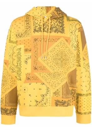 Kenzo paisley drawstring hoodie - Yellow