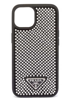 Prada crystal-embellished iPhone 14 case - Black