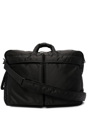 Porter-Yoshida & Co. logo-patch zipped laptop bag - Black