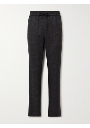 De Bonne Facture - Straight-Leg Wool-Flannel Drawstring Trousers - Men - Gray - IT 48