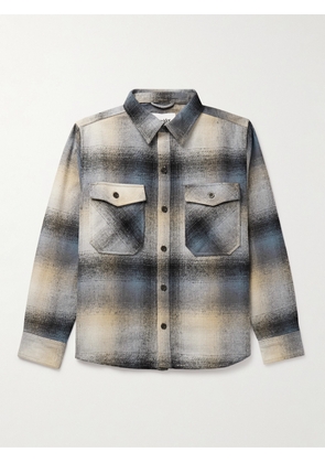 Corridor - Kingston Checked Recycled Cotton-Blend Flannel Overshirt - Men - Blue - S