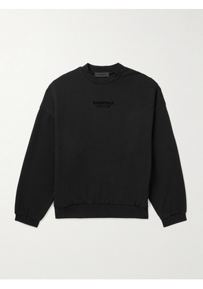 FEAR OF GOD ESSENTIALS - Logo-Appliquéd Cotton-Blend Jersey Sweatshirt - Men - Black - XXS