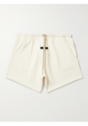 FEAR OF GOD ESSENTIALS - Logo-Appliquéd Cotton-Blend Jersey Drawstring Shorts - Men - White - XXS