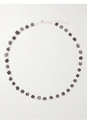 éliou - Jengo Silver, Pearl and Glass Beaded Necklace - Men - Black