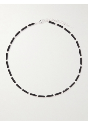 éliou - Erec Silver Onyx Necklace - Men - Black