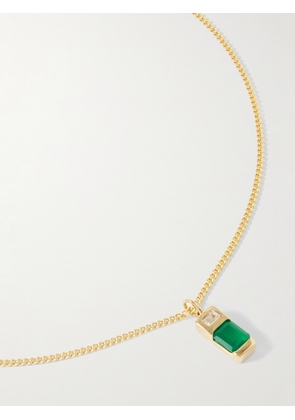 Miansai - Everett Williams Gold Vermeil, Agate and Sapphire Necklace - Men - Green