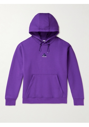 Nike - ACG Tuff Logo-Embroidered Cotton-Blend Jersey Hoodie - Men - Purple - XS