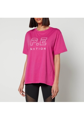 P.E NATION Logo-Print Cotton-Jersey T-Shirt - M