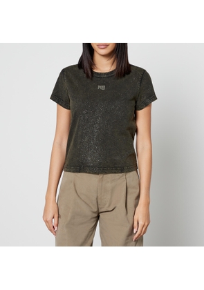 Alexanderwang® Glitter Cotton-Jersey T-Shirt - XXS