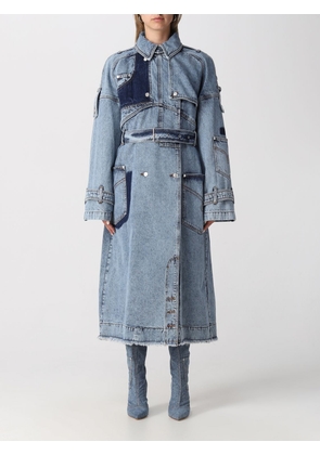 Trench Coat MOSCHINO JEANS Woman colour Denim