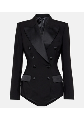 Dolce&Gabbana Wool-blend tuxedo bodysuit