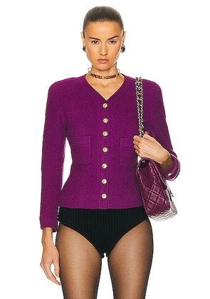 chanel Chanel Tweed Jacket in Purple - Purple. Size 36 (also in ).