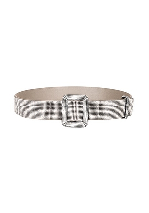 Benedetta Bruzziches Ven Belt in Crystal On Silver - Metallic Silver. Size all.
