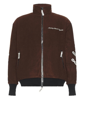 Advisory Board Crystals Wool Track Jacket in Wool Traok - Brown. Size L (also in M, S, XL/1X).