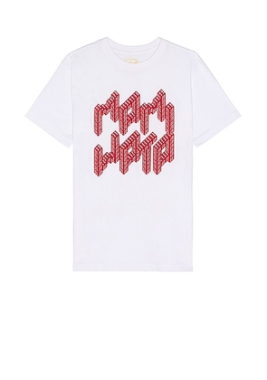 Mami Wata Dice Word Tee in White - White. Size L (also in M, S).
