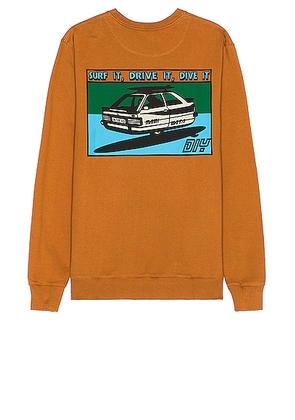 Mami Wata DIY Car Sweatshirt in Tobacco - Burnt Orange. Size L (also in M, XL/1X).