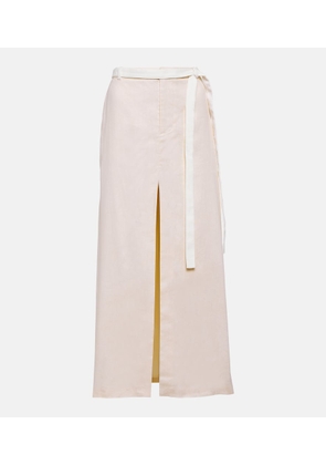 SIR Dune mid-rise linen-blend maxi skirt