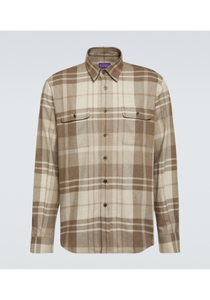 Ralph Lauren Purple Label Checked wool and cashmere-blend shirt