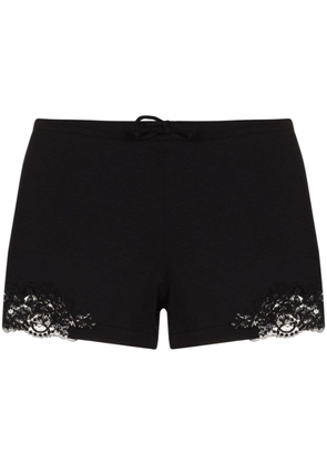 La Perla Souple lace-trim cotton shorts - Black