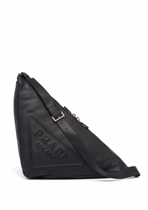 Prada leather Triangle shoulder bag - Black