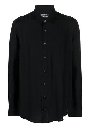 Patrizia Pepe long-sleeved twill shirt - Black