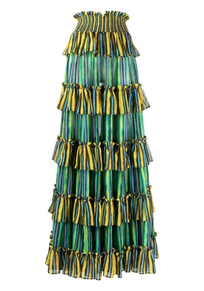 Roberto Cavalli high-waisted striped maxi skirt - Green