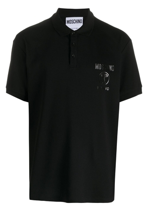 Moschino Double Question Mark print polo shirt - Black