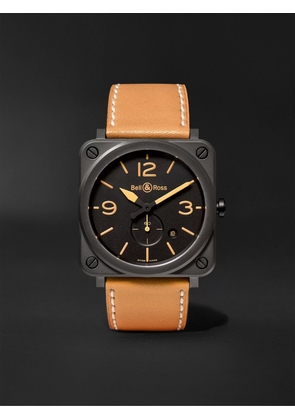 Bell & Ross - BR S Heritage 39mm Ceramic and Leather Watch, Ref. No. BRS‐HERI‐CEM - Men - Black